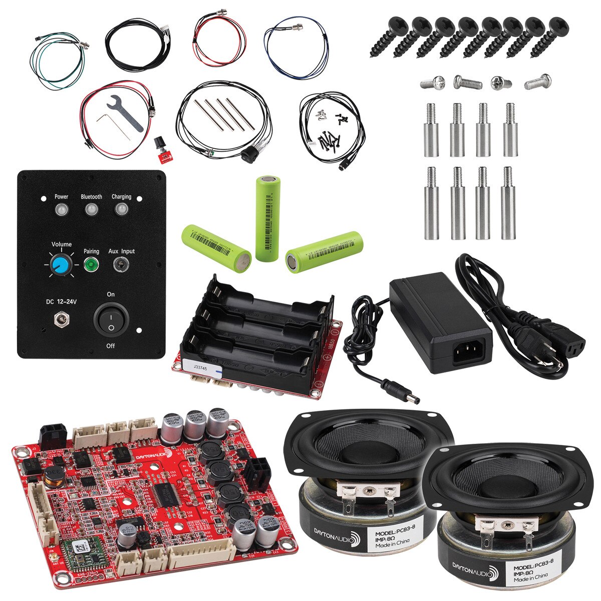 Small Portable 60W Bluetooth Ammo Box Speaker Kit Components without